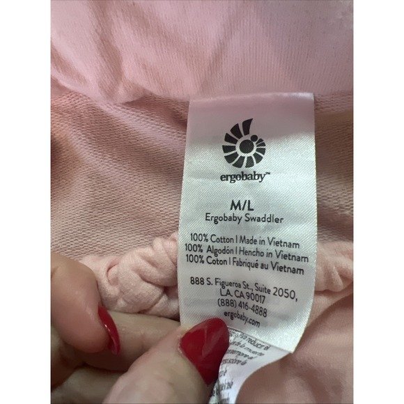 Ergobaby Swaddler Pink Infant Baby Girl Swaddle Sleepwear‎ Sleep Sack Sz M/L - Picture 2 of 3